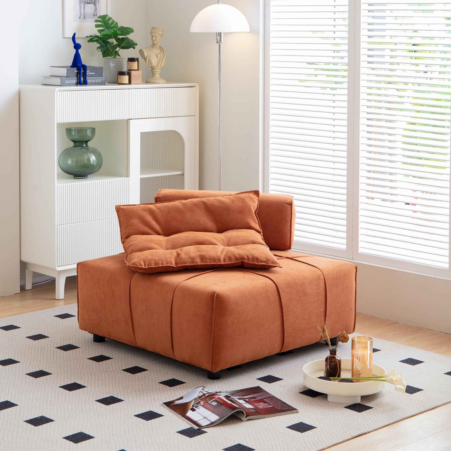 Sofá Modular Seccional Individual Con Respaldo Extraíble - Alex Bazar Mx