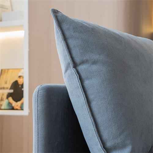 Sofá Modular De Esquina En Forma de L Sofá Seccional Orientado Hacia La Izquierda Lino de Algodón Gris De 90,9'' - Alex Bazar Mx