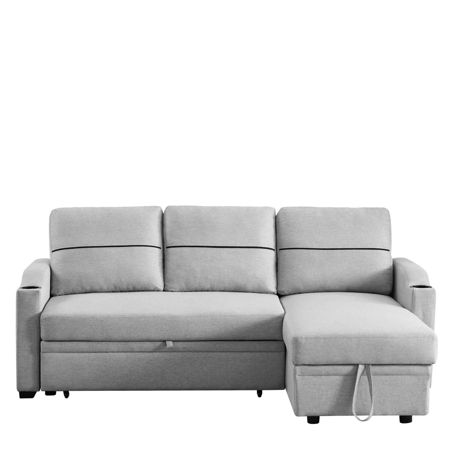 Sofá Cama de Esquina Con Almacenamiento Extraíble Y Chaise Longue - Alex Bazar Mx
