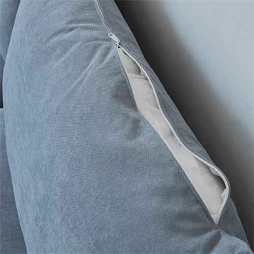 Sofá Modular De Esquina En Forma de L Sofá Seccional Orientado Hacia La Izquierda Lino de Algodón Gris De 90,9'' - Alex Bazar Mx