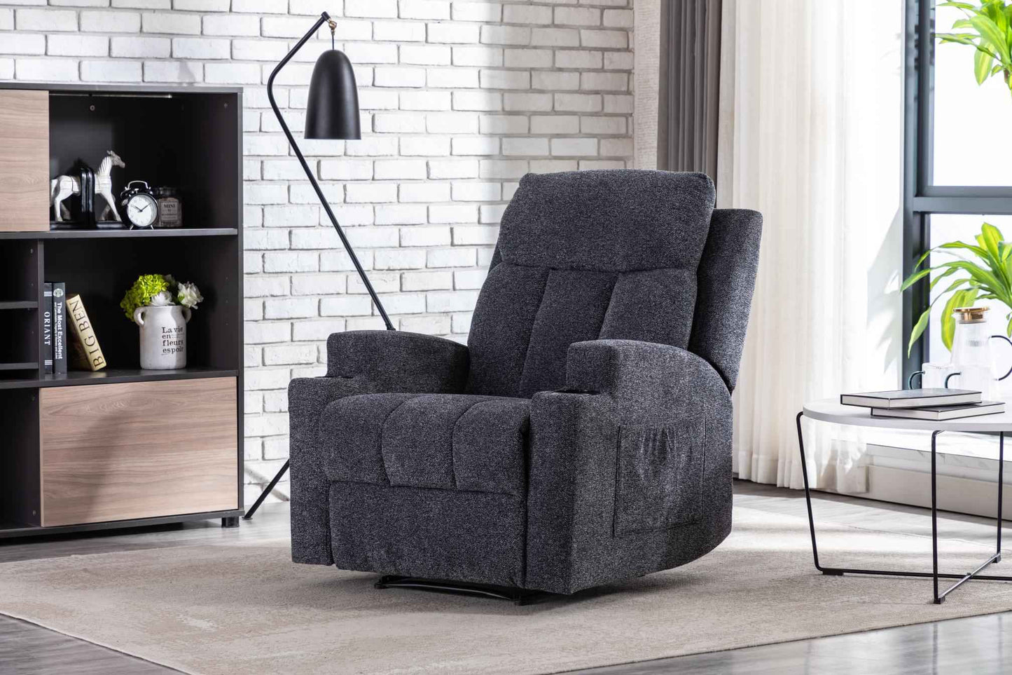 Sofá Individual Reclinable Manual Con Calefacción - Alex Bazar Mx