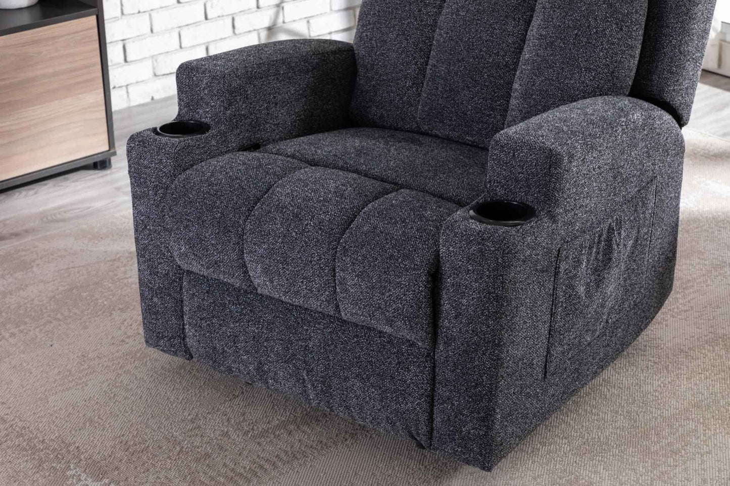 Sofá Individual Reclinable Manual Con Calefacción - Alex Bazar Mx