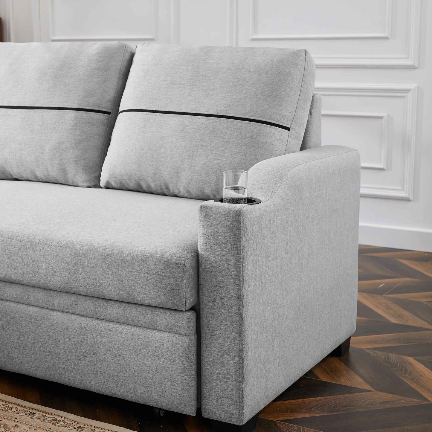 Sofá Cama de Esquina Con Almacenamiento Extraíble Y Chaise Longue - Alex Bazar Mx