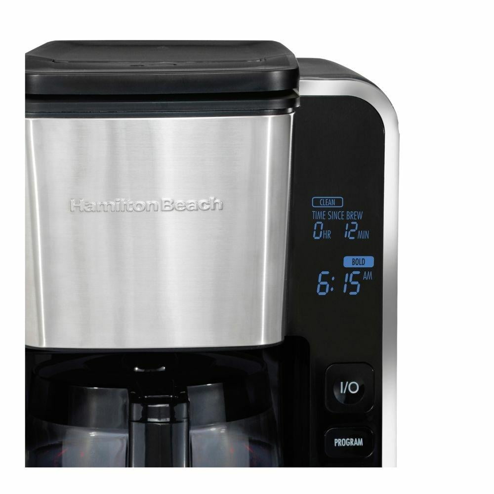 Hamilton Beach Programmable 12-Cup Coffee Maker, Silver