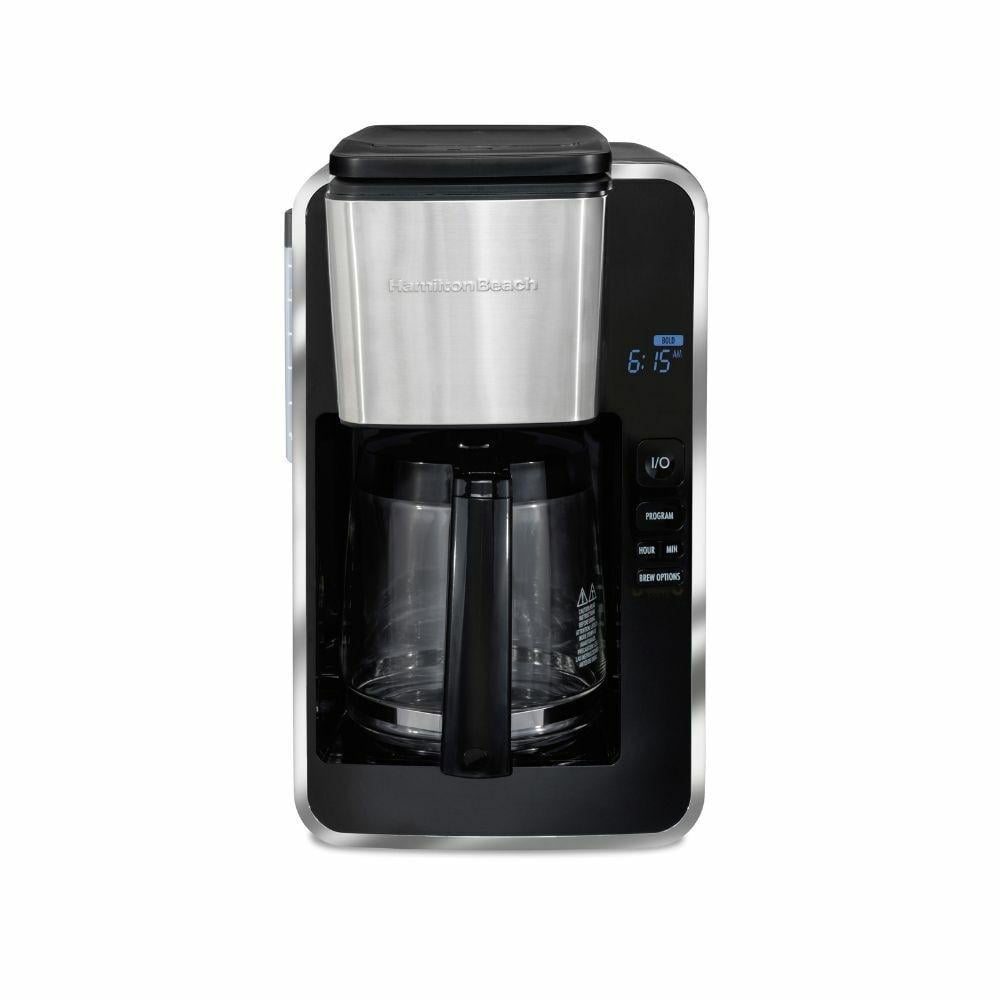 Hamilton Beach Programmable 12-Cup Coffee Maker, Silver