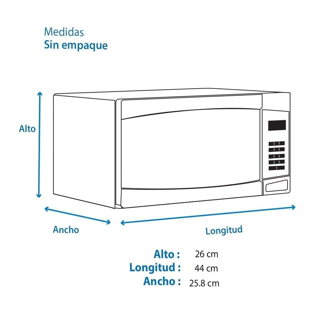 Horno de Microondas Mabe 0.7 Pies Cúbicos Silver