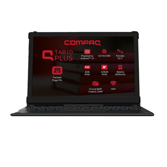 Compaq Qtab 10.1 Inch 6GB 128GB Wi-Fi Tablet with Pogo Keyboard