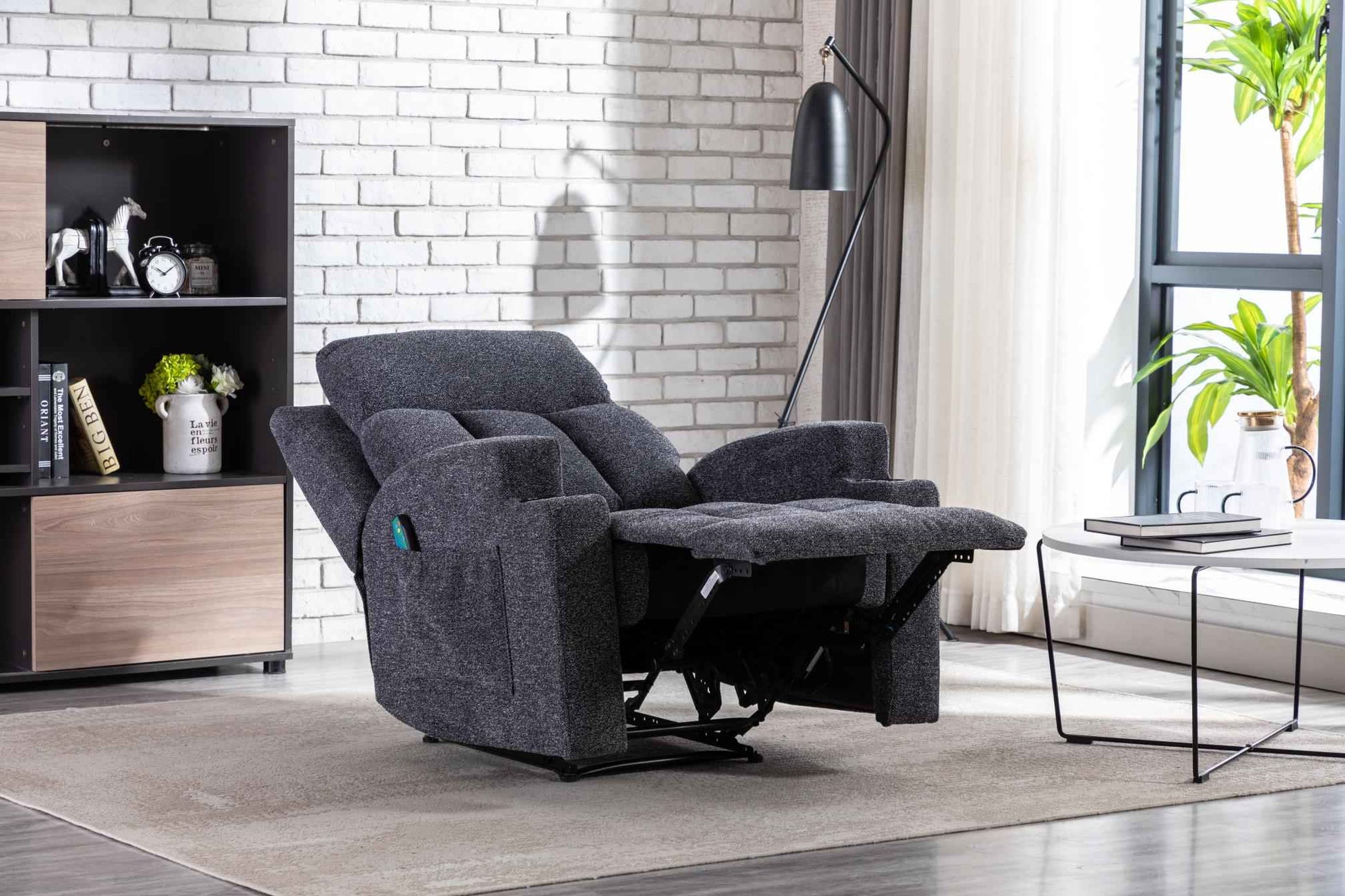 Sofá Individual Reclinable Manual Con Calefacción - Alex Bazar Mx
