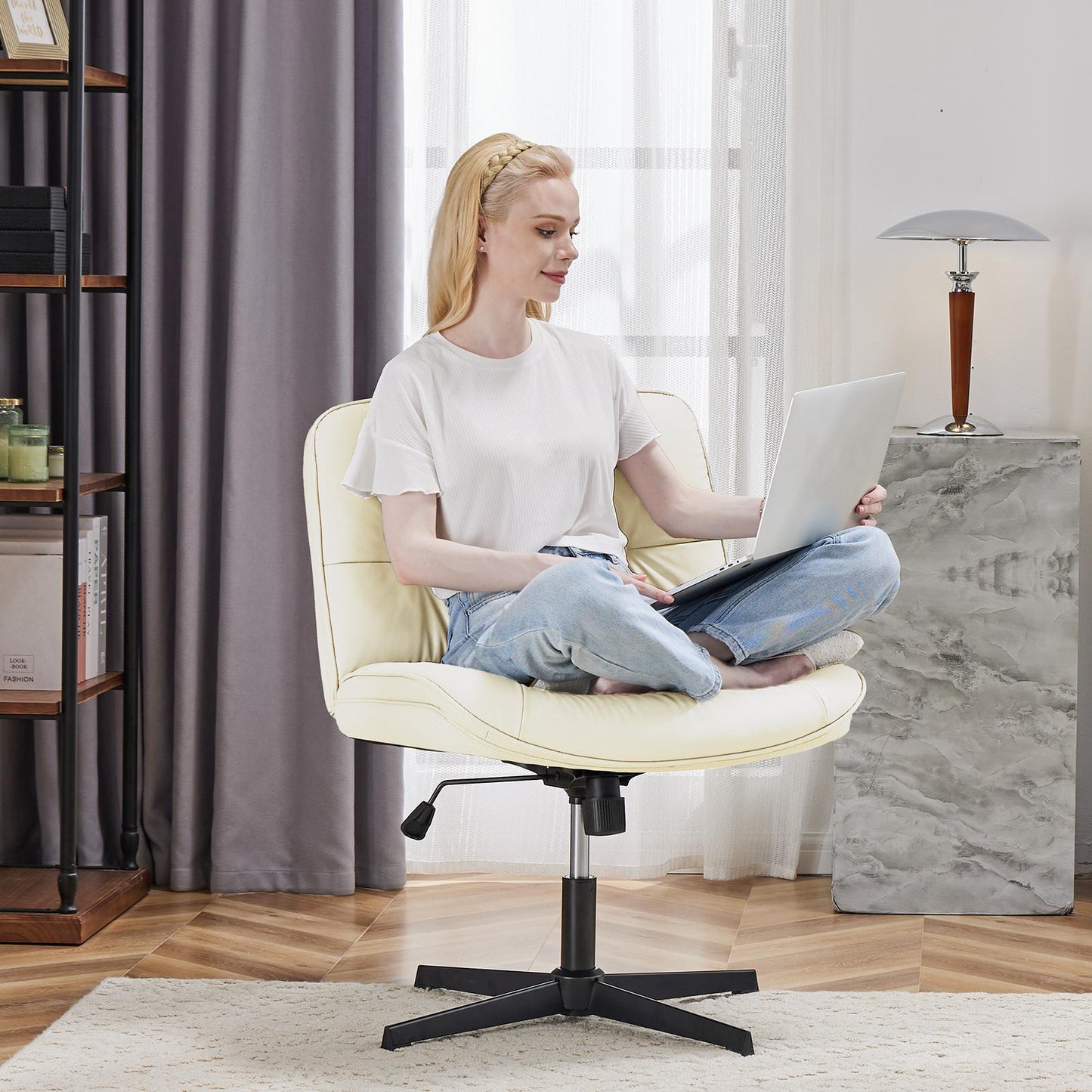 Silla Con Patas Cruzadas Ajustable