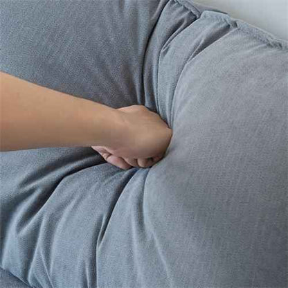 Sofá Modular De Esquina En Forma de L Sofá Seccional Orientado Hacia La Izquierda Lino de Algodón Gris De 90,9'' - Alex Bazar Mx