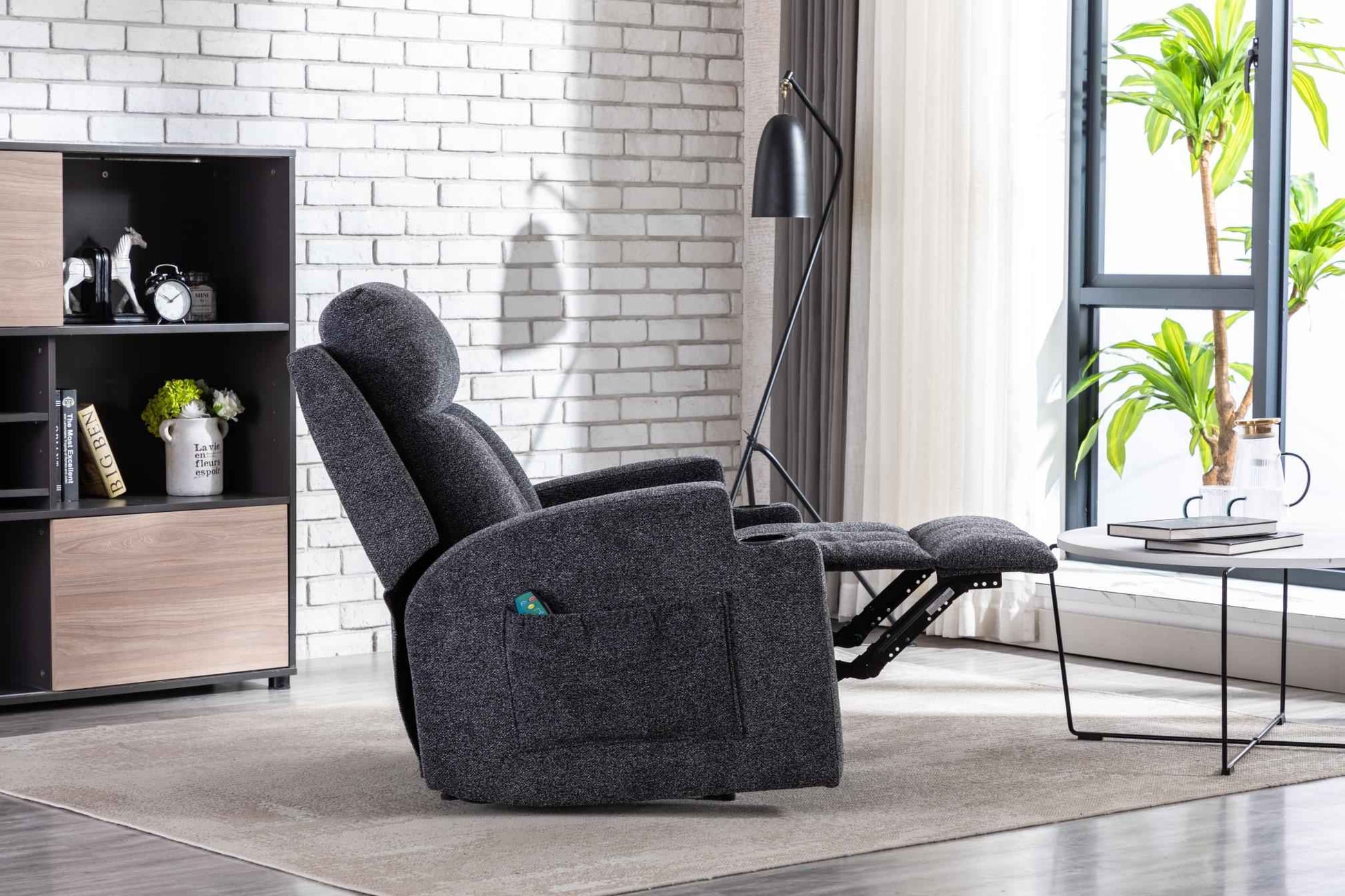 Sofá Individual Reclinable Manual Con Calefacción - Alex Bazar Mx
