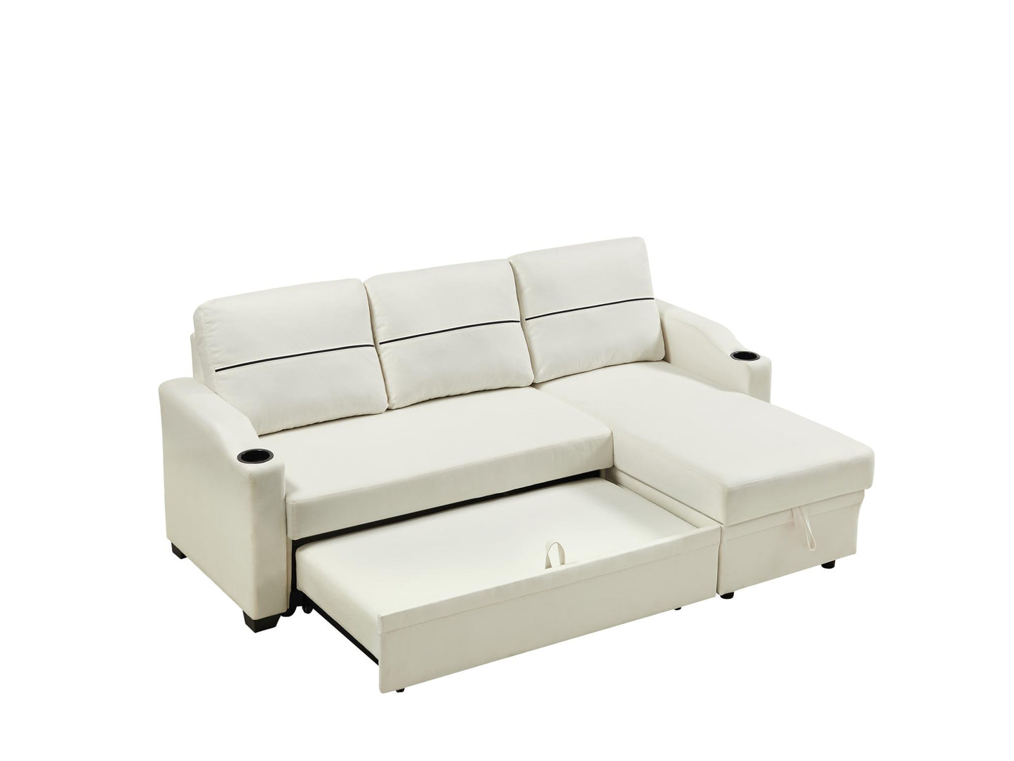 Sofá Cama de Esquina Con Almacenamiento Extraíble Y Chaise Longue - Alex Bazar Mx