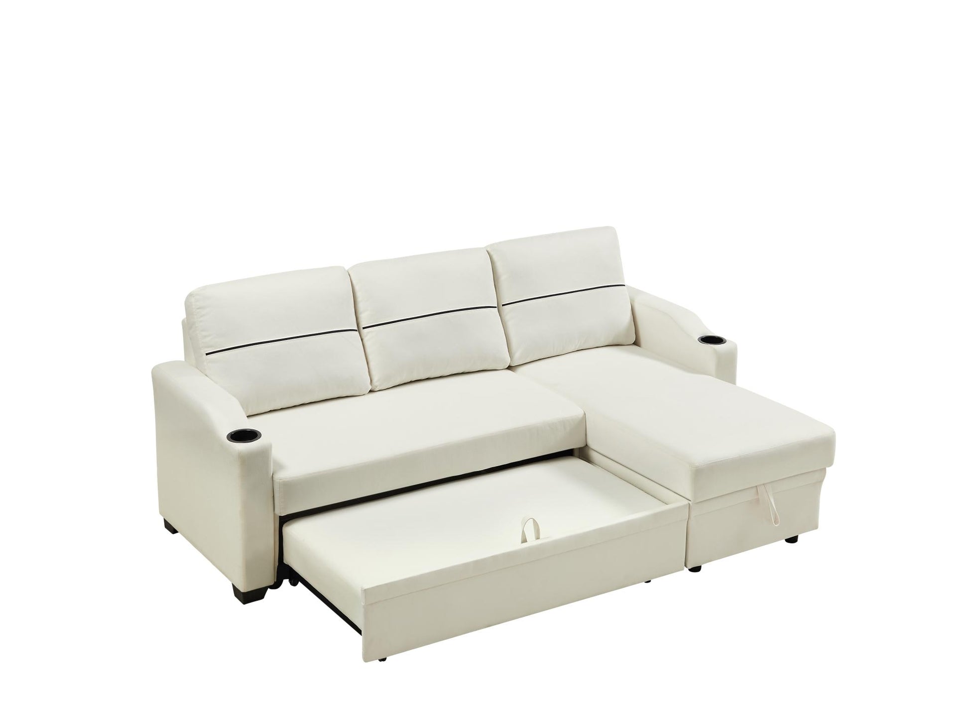 Sofá Cama de Esquina Con Almacenamiento Extraíble Y Chaise Longue - Alex Bazar Mx