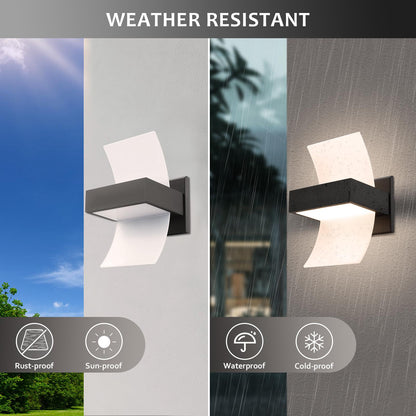 Apliques de Pared de Aluminio Para Exteriores Con Iluminación Hacia Arriba Y Hacia Abajo