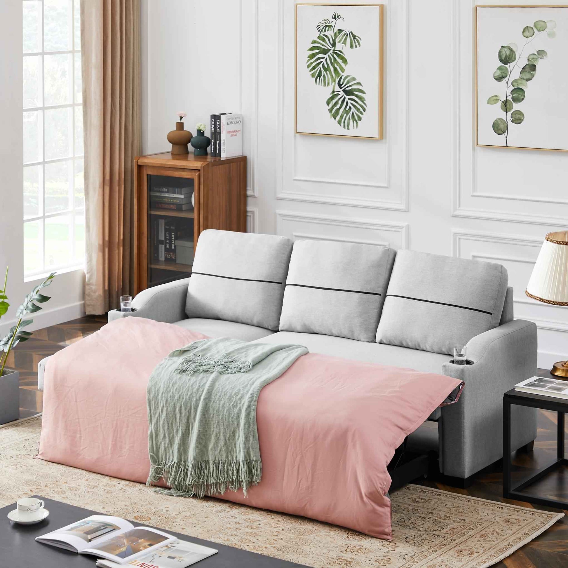Sofá Cama de Esquina Con Almacenamiento Extraíble Y Chaise Longue - Alex Bazar Mx