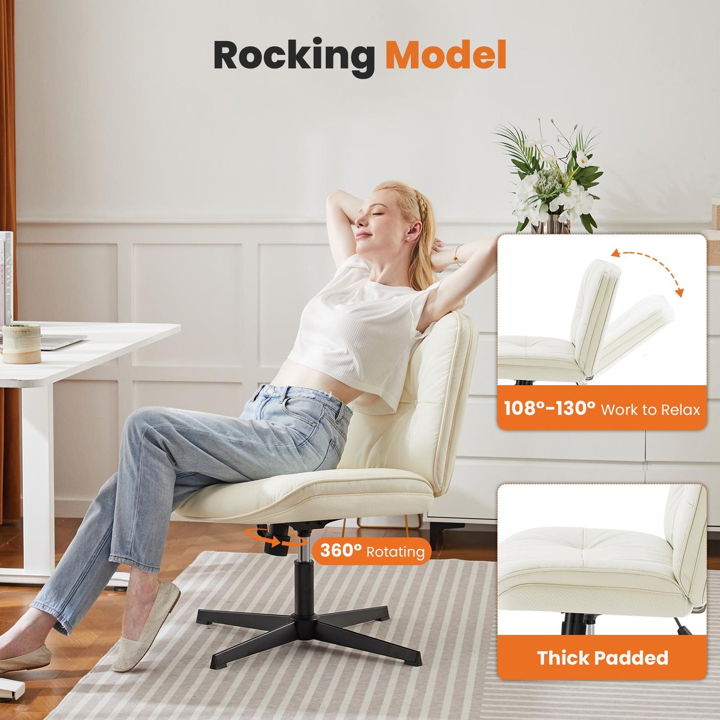Silla Con Patas Cruzadas Ajustable