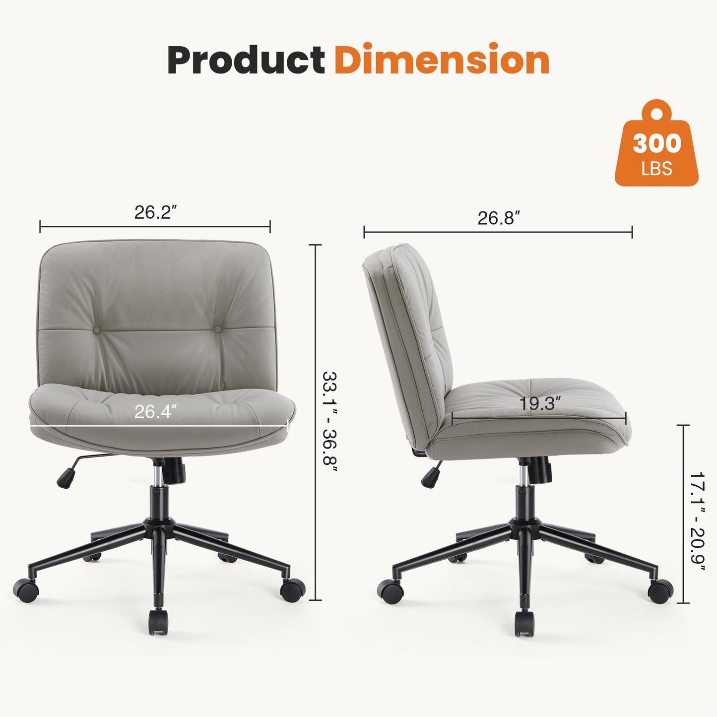 Silla Con Patas Cruzadas Ajustable Moderna