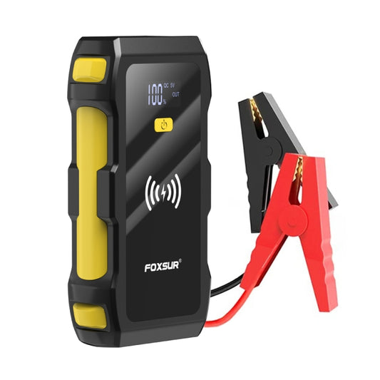 FOXSUR FJS-800 12V Multifunctional Car Emergency Starter with Wireless Smartphone Charging