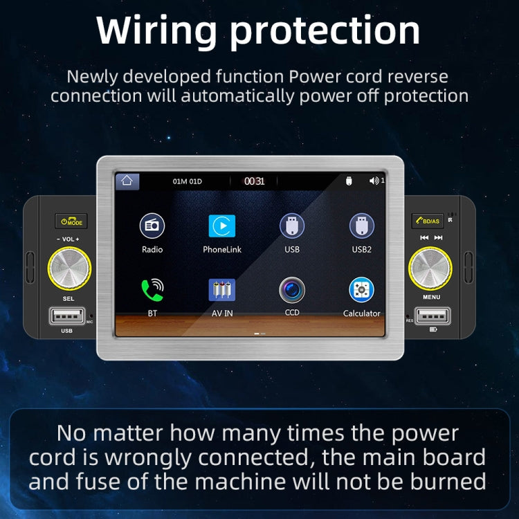 Allwinner Melis F133 5-inch Car MP5 Player with CarPlay/BT/USB/FM