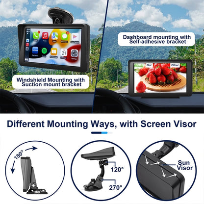 Portable Wireless Touchscreen Navigator CarPlay Bluetooth Reverse P701S 