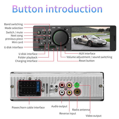 4.1 Inch Universal Car MP5 Player FM Radio 7805