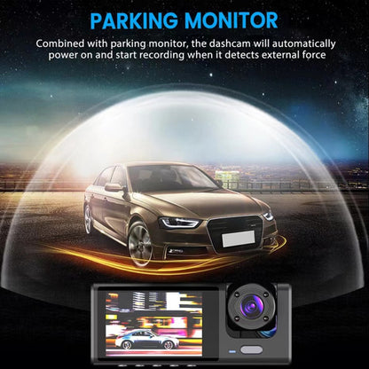 Videocamara De Conducción Para Automóviles Con Visión Nocturna HD Y Vídeo de 3 Lentes