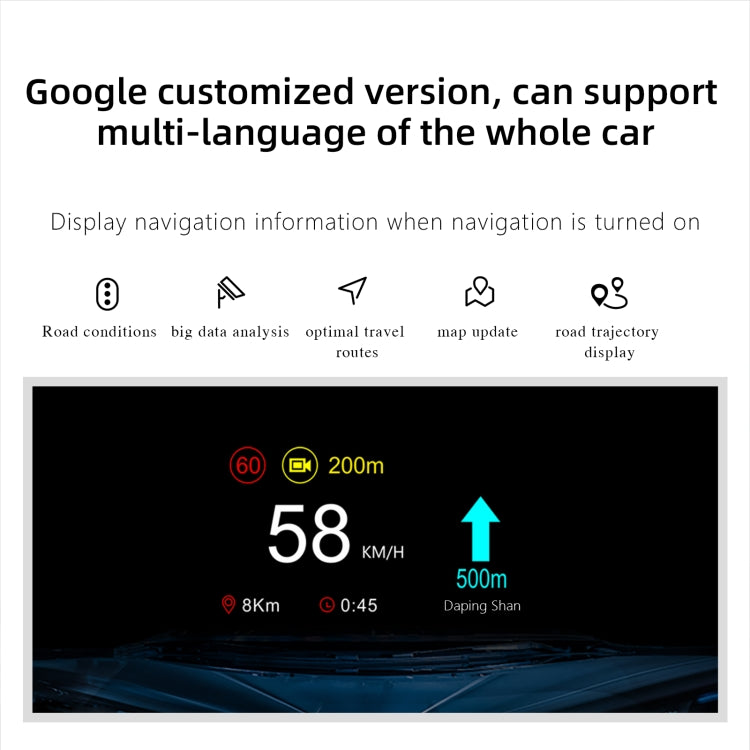 5.1 Inch Universal Head-Up Display HUD T1 Speed ​​Overspeed Alarm