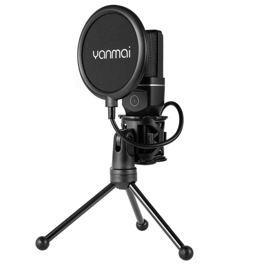 Yanmai SF-777W 2.4G Wireless Desktop Gaming Microphone with RGB Light and Blow Net