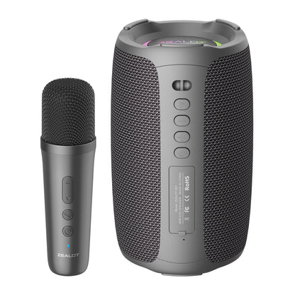 Zealot S61M Wireless Karaoke Microphone Speaker System with RGB Rhythm Light, Single Mic, Dual Mic