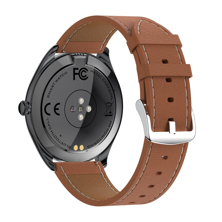 Ultra-thin Smart Watch 1.43 Inch AMOLED HD Screen Leather Strap MT55