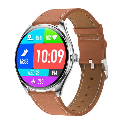 Ultra-thin Smart Watch 1.43 Inch AMOLED HD Screen Leather Strap MT55