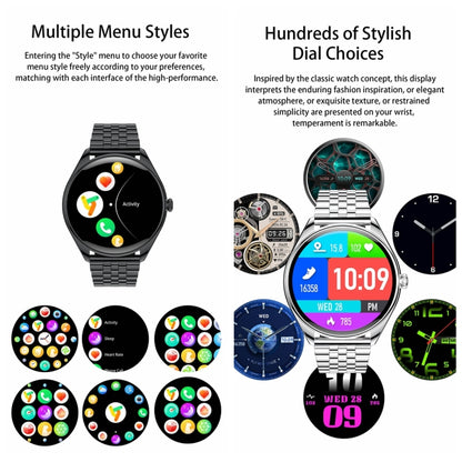 Ultra-thin Smart Watch 1.43 Inch AMOLED HD Screen Leather Strap MT55