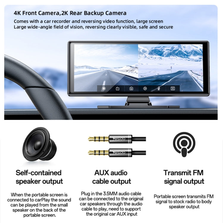 10.26 Inch Center Console with CarPlay Yesido KM19 