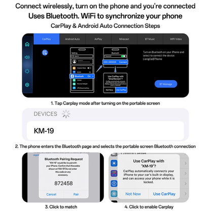 10.26 Inch Center Console with CarPlay Yesido KM19 