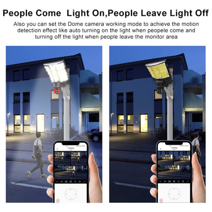 Solar Street Light with 10X Dual Lens HD Surveillance Camera 4G V380