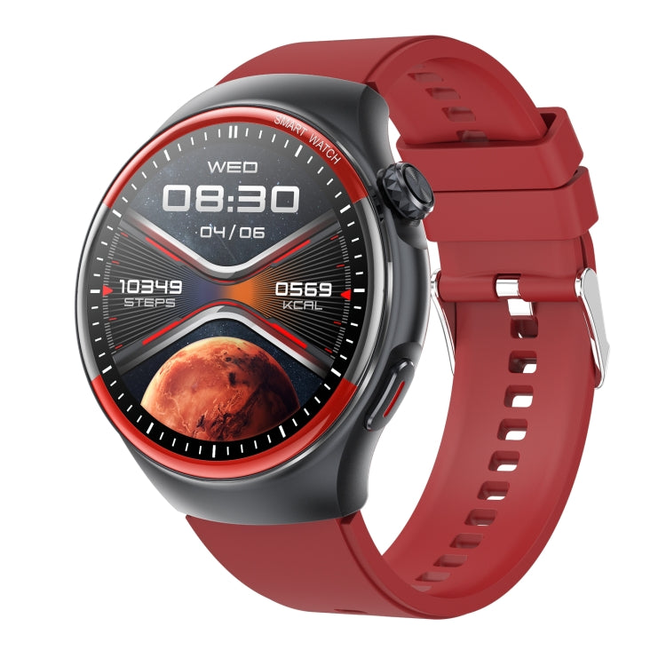 T82 Smart Watch with 1.43 Inch Round Screen, Bluetooth Calls, Heart Rate, Blood Pressure, Blood Oxygen, Sleep, Blood Sugar, HRV, Metope and SOS, Silicone Black, Silicone Red, Silicone Blue, Leather Brown ...