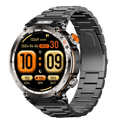 HT30 1.7 Inch Smart Watch with IP68 Waterproof Steel Band