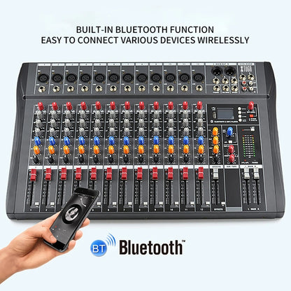 Consola Mezcladora de Audio Para DJ XTUGA CT120X de 12 Canales Fuente de Alimentación de 48 V
