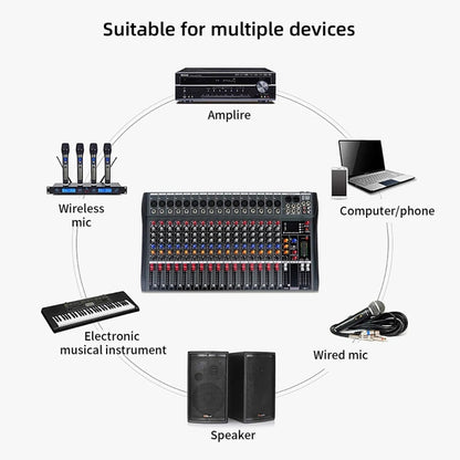 Consola Mezcladora de Audio Para DJ de 16 Canales Con Alimentación de 48 V XTUGA CT160X