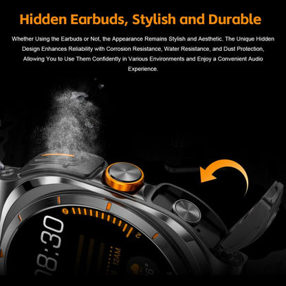 1.53 Inch 2-in-1 Smart Watch with Bluetooth Earphones GT98