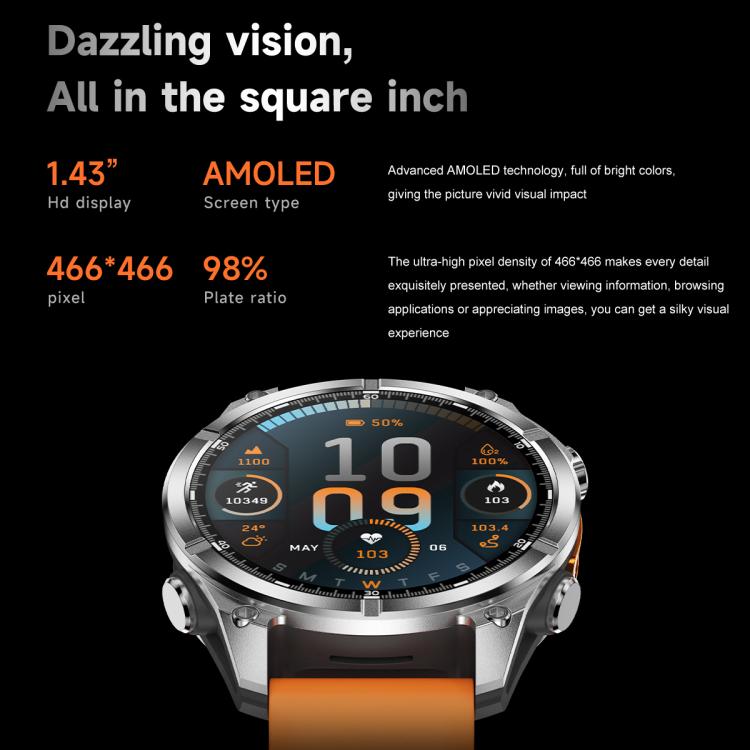 1.43 Inch AMOLED Display HD300 Sports Smart Watch
