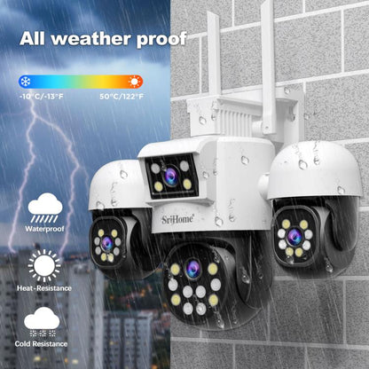 Cámara De Seguridad SriHome SH069 De 8 MP Zoom Digital 3X 4 Lentes HD