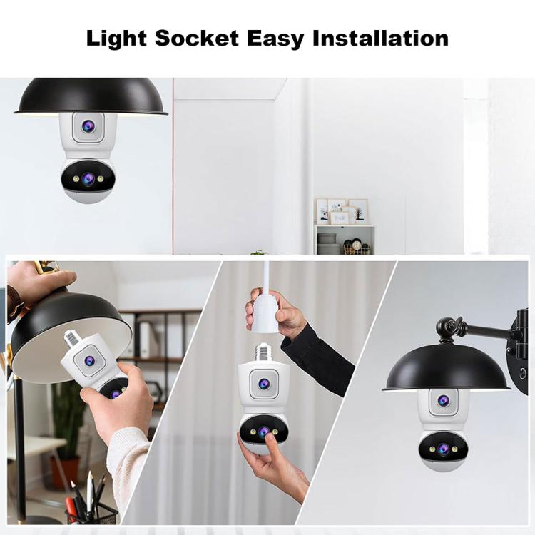 Cámara Con Bombilla De Doble Lente Para Interiores SriHome SH067 E27 4MP HD