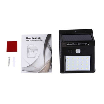 20 LED White Light Solar Motion Sensor Light 