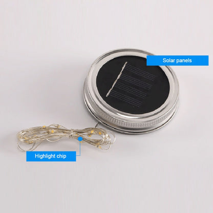 Lámpara Colgante Con Tapa De Botella De Energía Solar De 10 LED