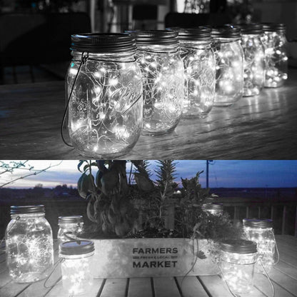 Lámpara Colgante Con Tapa De Botella De Energía Solar De 10 LED