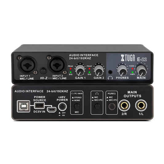XTUGA E22 Professional Audio Interface Sound Card