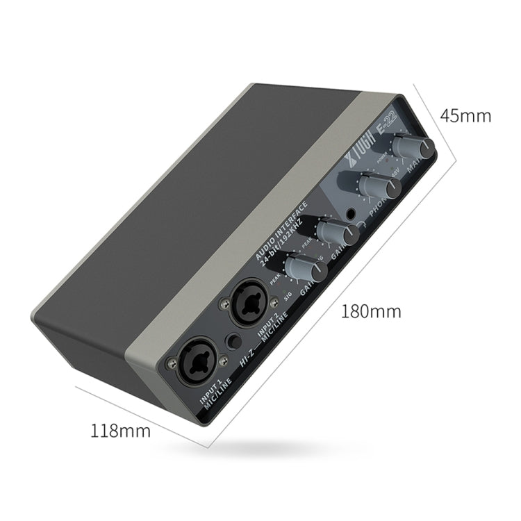 XTUGA E22 Professional Audio Interface Sound Card