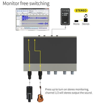 XTUGA E22 Professional Audio Interface Sound Card