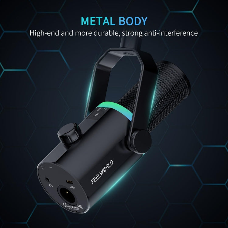 FEELWORLD PM1 XLR/USB Dynamic Microphone for Universal Recording PM1